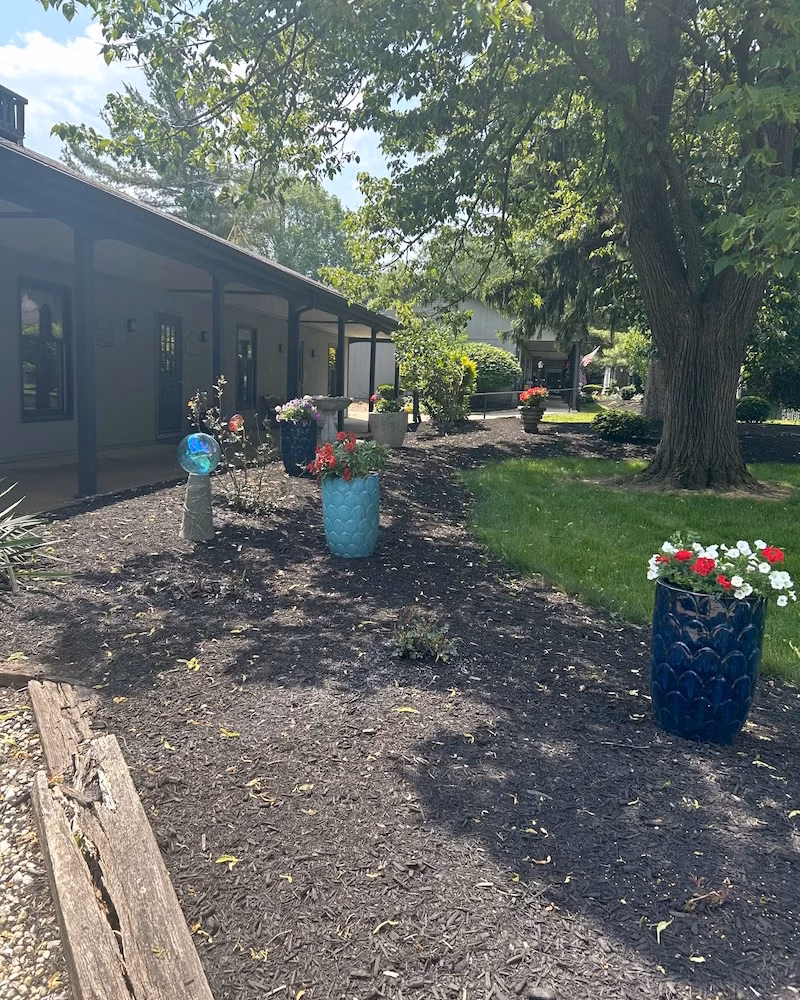 Covered walkways and shady trees